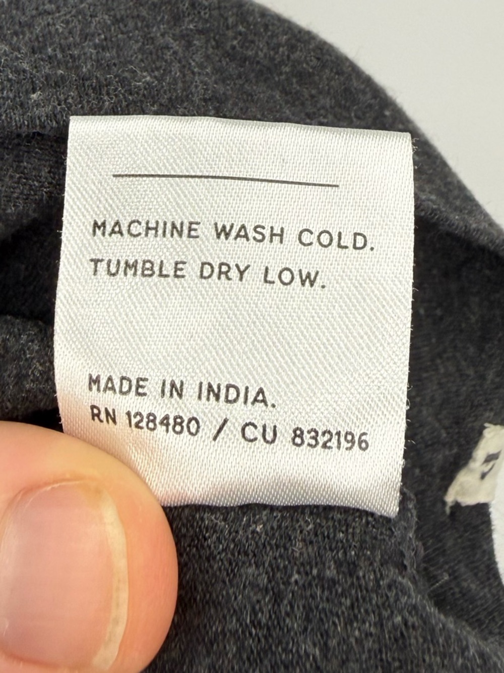 Pact Organic Cotton Racerback Cropped Tank Top | Charcoal | XS - Picture 7 of 7